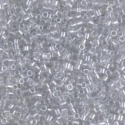 Бисер Miyuki Delica DBM0271 Sparkling Silver Gray Lined Crystal