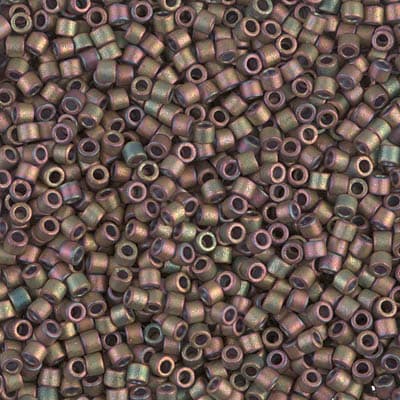 Бисер Miyuki Delica DBM0380 Matte Metallic Khaki Iris