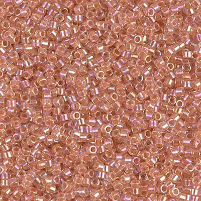 Бисер Miyuki Delica DB0054 Dark Peach Lined Crystal AB