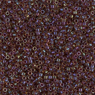 Бисер Miyuki Delica DB0061 Purple Lined Light Topaz Luster