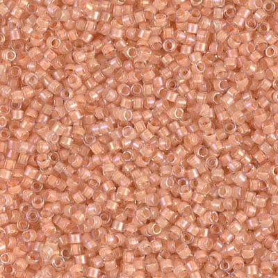 Бисер Miyuki Delica DB0067 Light Peach Lined Crystal Luster