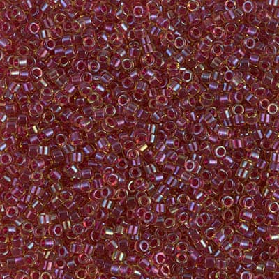 Бисер Miyuki Delica DB0282 Cranberry Lined Light Topaz Luster