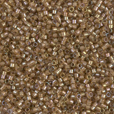 Бисер Miyuki Delica DB0288 White Lined Saffron AB