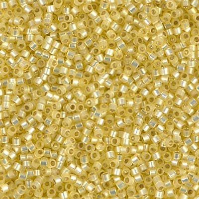 Бисер Miyuki Delica DB0623 Dyed Jonquil Silverlined Alabaster