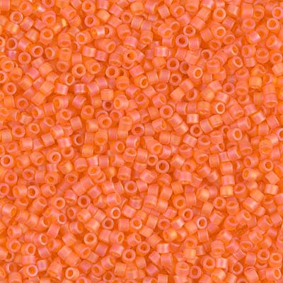 Бисер Miyuki Delica DB0855 Matte Transparent Orange AB
