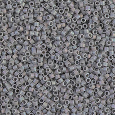 Бисер Miyuki Delica DB0882 Matte Opaque Gray AB