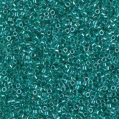 Бисер Miyuki Delica DB0918 Sparkling Dark Aqua Green Lined Crystal