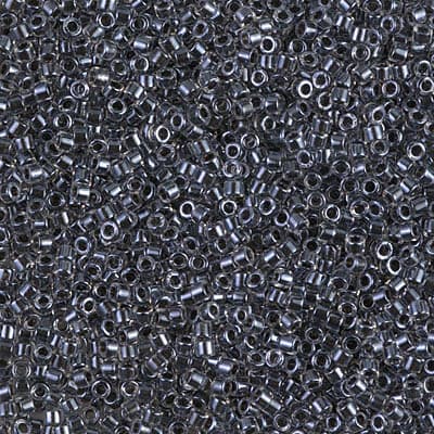 Бисер Miyuki Delica DB0925 Sparkling Charcoal Lined Crystal