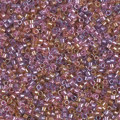 Бисер Miyuki Delica DB0982 Sparkling Lined Tutti Frutti Mix (purple rose gold)