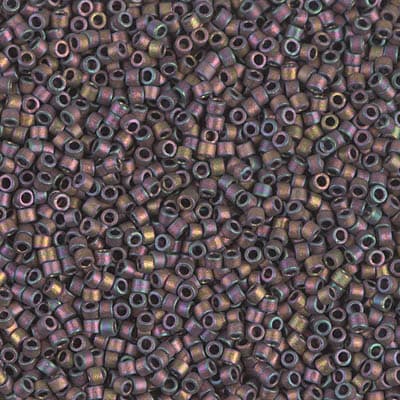 Бисер Miyuki Delica DB1056 Matte Metallic Taupe Gold Iris