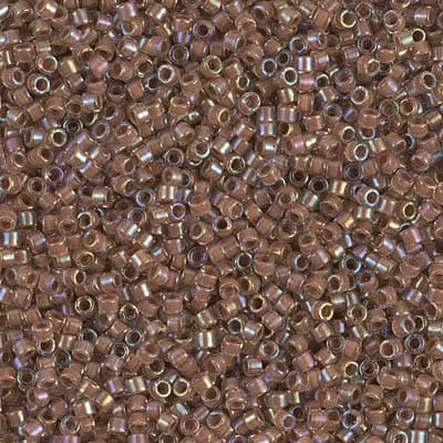 Бисер Miyuki Delica DB1732 Cocoa Lined Crystal AB