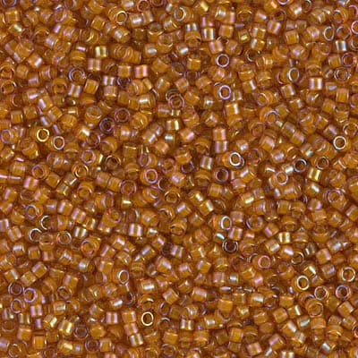 Бисер Miyuki Delica DB1734 Beige Lined Topaz AB