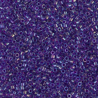 Бисер Miyuki Delica DB1755 Fuchsia Lined Aqua AB