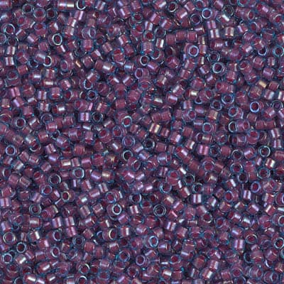 Бисер Miyuki Delica DB1758 Hot Pink Lined Aqua AB