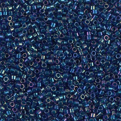 Бисер Miyuki Delica DB1763 Emerald Lined Cobalt AB