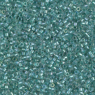 Бисер Miyuki Delica DB1767 Sparkling Aqua Green Lined Crystal AB