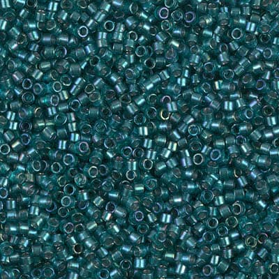 Бисер Miyuki Delica DB1769 Sparkling Aqua Green Lined Teal AB
