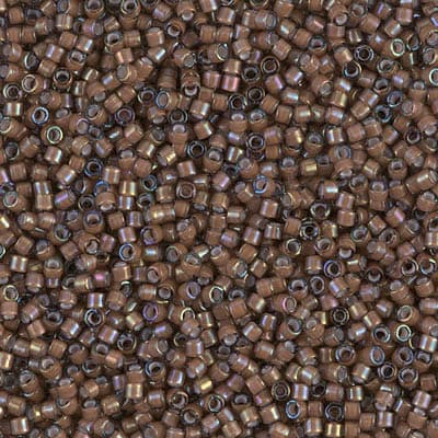 Бисер Miyuki Delica DB1790 White Lined Sable Brown AB