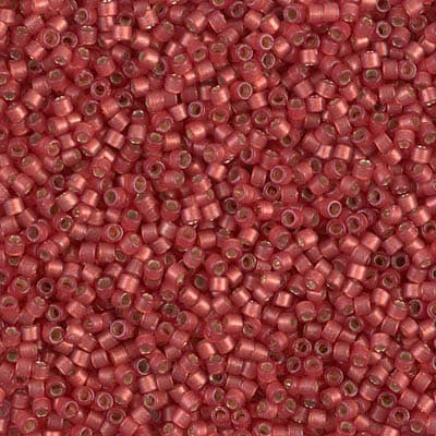 Бисер Miyuki Delica DB2173 Duracoat Semi-Frosted Silverlined Dyed Light Watermelon