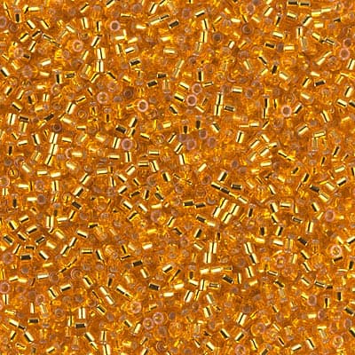 Бисер Miyuki Delica DBS0045 Silverlined Orange