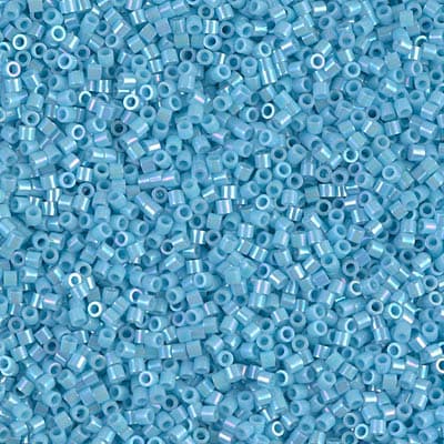 Бисер Miyuki Delica DBS0164 Opaque Turquoise Blue AB
