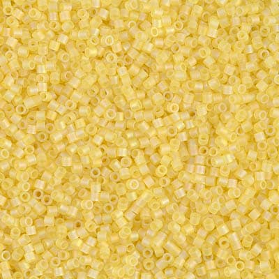 Бисер Miyuki Delica DBS0854 Matte Transparent Yellow AB
