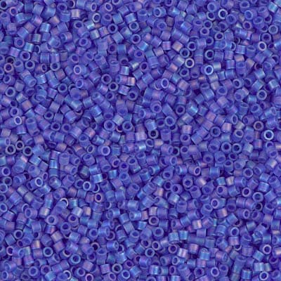 Бисер Miyuki Delica DBS0864 Matte Transparent Cobalt AB