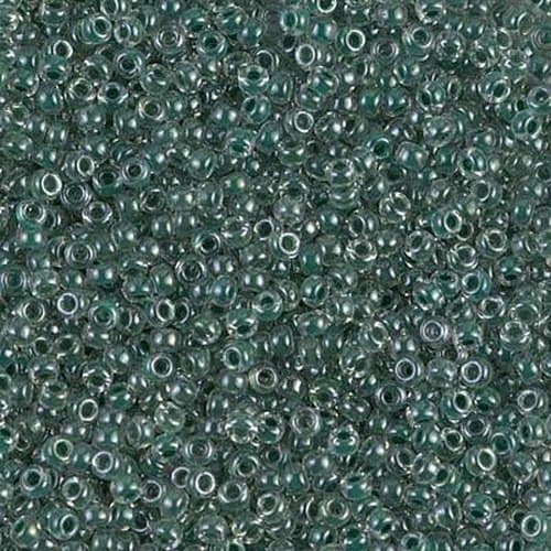 Miyuki Round 0217 Forest Green Lined Crystal