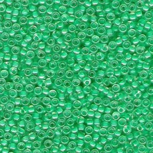 Miyuki Round 0219 Dark Mint Green Lined Crystal
