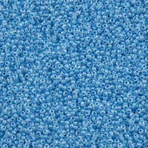 Miyuki Round 0221 Sky Blue Lined Crystal