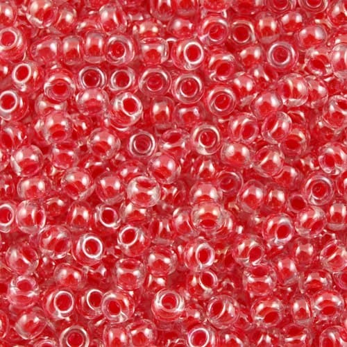 Miyuki Round 0226 Dark Coral Lined Crystal