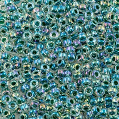 Miyuki Round 0277 Lime Lined Crystal AB