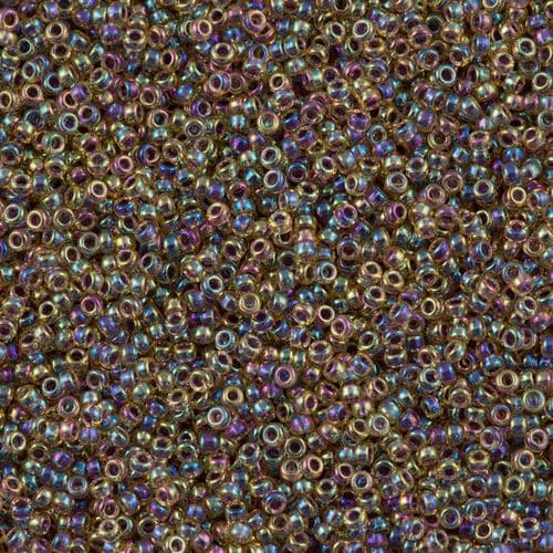 Miyuki Round 0342 Berry Lined Light Topaz AB