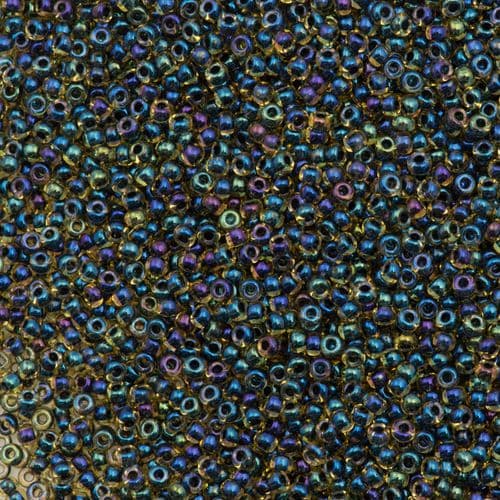 Miyuki Round 0349 Dark Blue Lined Topaz Luster