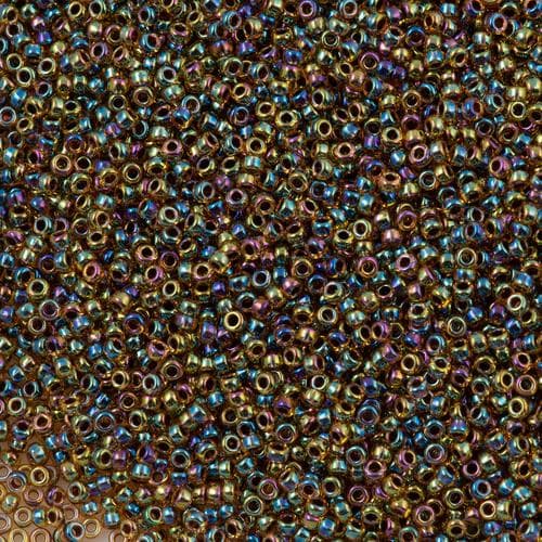 Miyuki Round 0357 Root Beer Lined Light Topaz AB