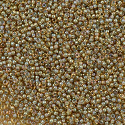 Miyuki Round 0359 Pale Blue Lined Light Topaz Luster