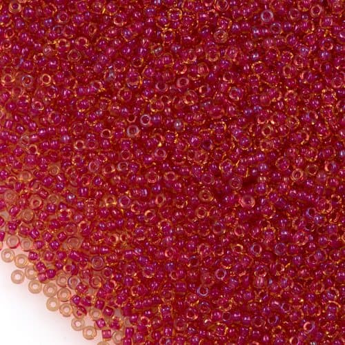 Miyuki Round 0363 Light Cranberry Lined Topaz Luster