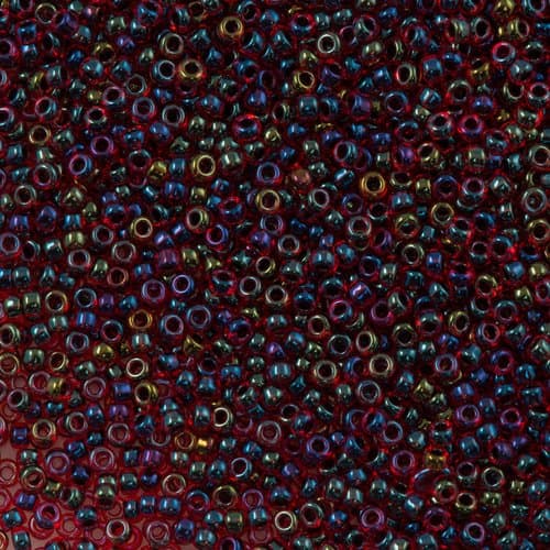 Miyuki Round 0367 Garnet Lined Ruby AB