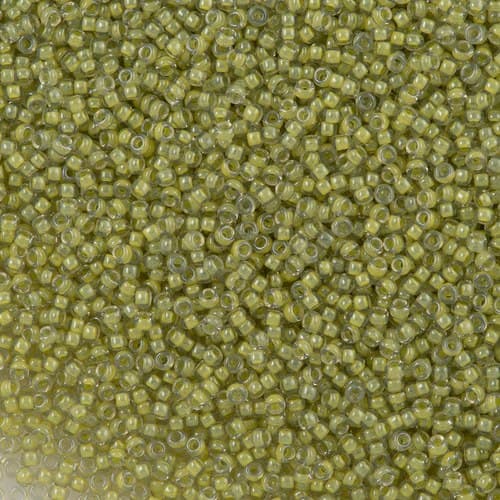 Miyuki Round 0378 Light Olive Lined Crystal Luster