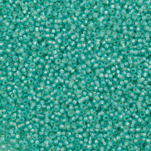Miyuki Round 0571 Dyed Sea Green Silver Lined Alabaster