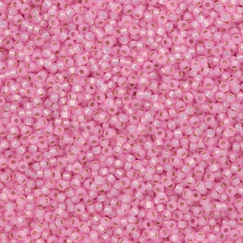 Miyuki Round 0643 Dyed Pink Silver Lined Alabaster