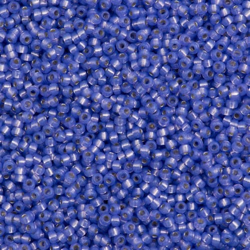 Miyuki Round 0649 Dyed Violet Silver Lined Alabaster