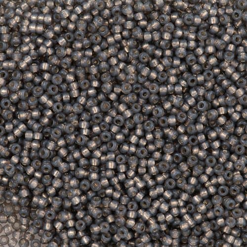 Miyuki Round 0650 Dyed Rustic Gray Silver Lined Alabaster