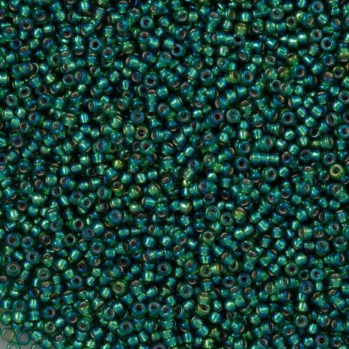 Miyuki Round 1016 Silver Lined Green AB