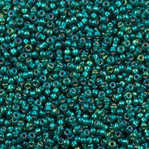 Miyuki Round 1017 Silver Lined Emerald AB