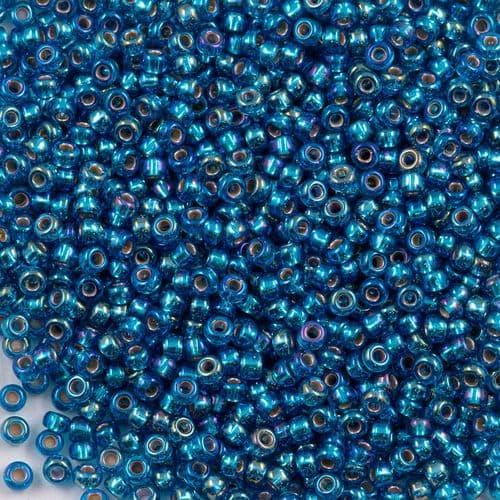 Miyuki Round 1025 Silver Lined Capri Blue AB
