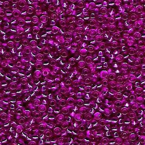 Miyuki Round 1340 Dyed Silver Lined Fuchsia