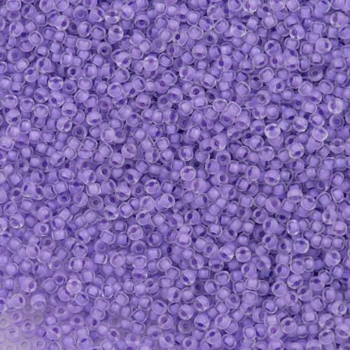 Miyuki Round 1924 Semi Frosted Lilac Lined Crystal