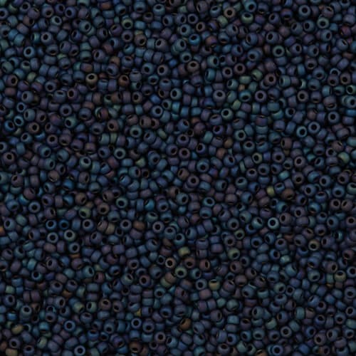 Miyuki Round 2014 Matte Metallic Midnight Blue Iris