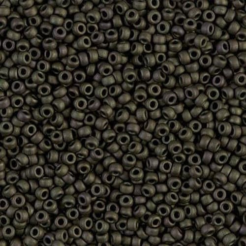 Miyuki Round 2015 Matte Metallic Olive Iris